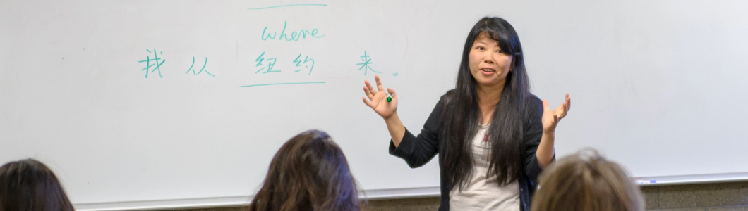 Professor teaching to class