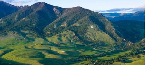 Bridger Mountains with M Bridger Mountains with M