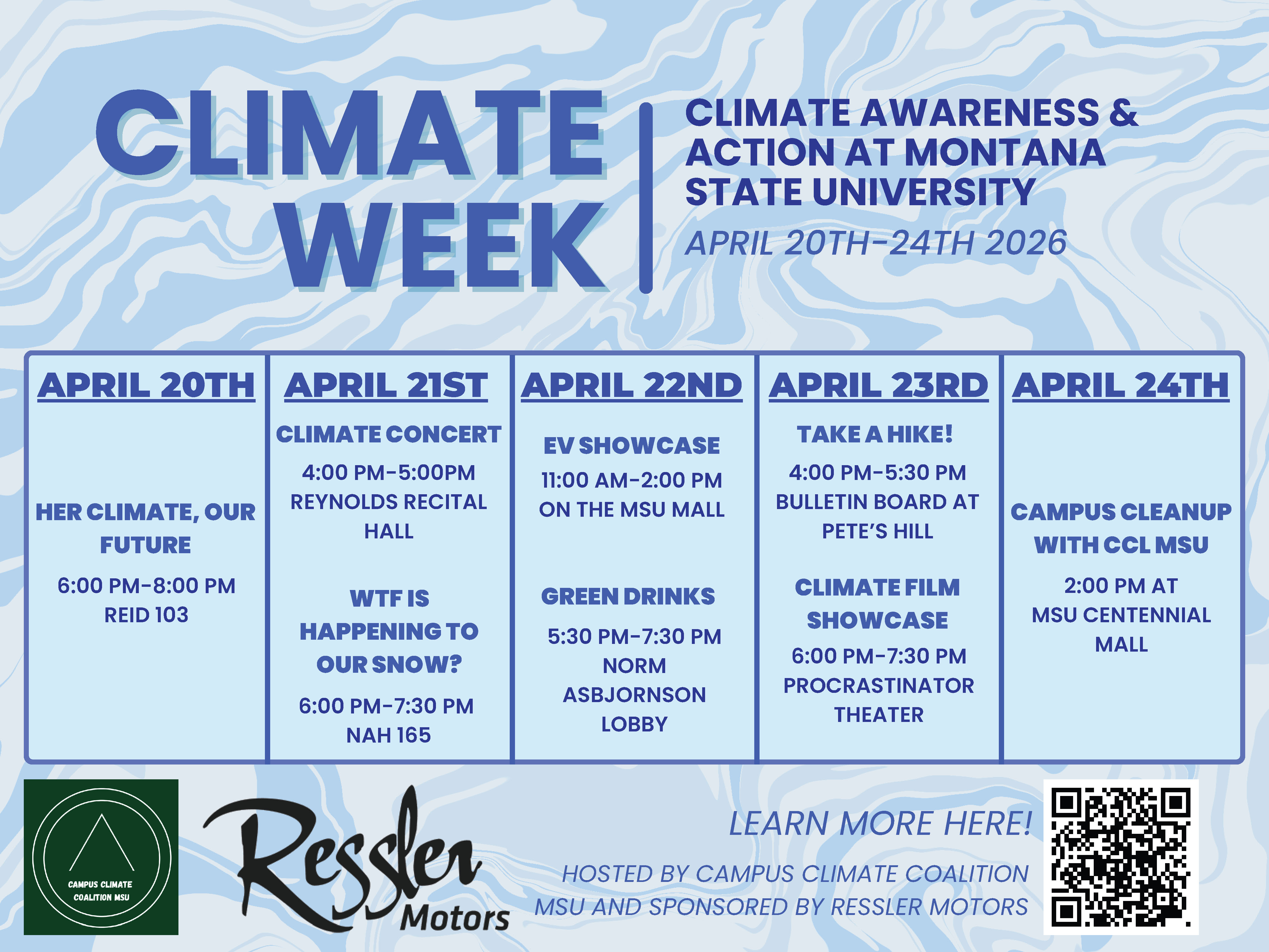 Climate Week Spr 2026 flyer