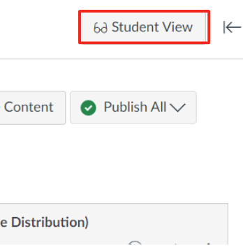 Student view outlined in red to view module layout