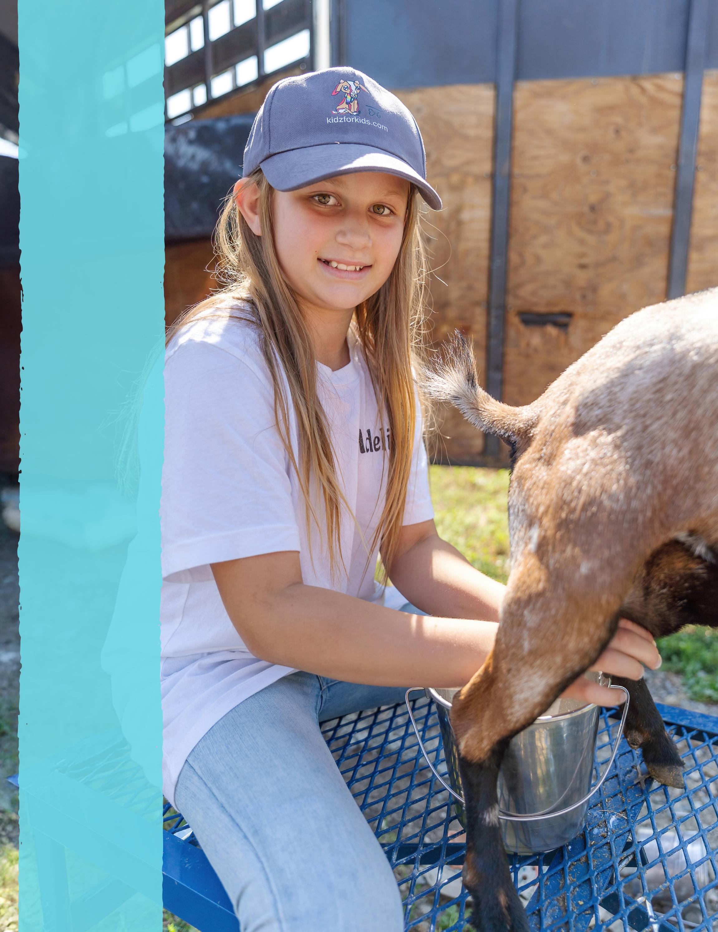 Adeliah and her goat