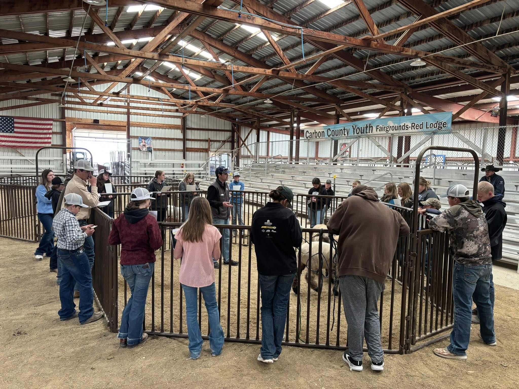 Members practicing there judging skills