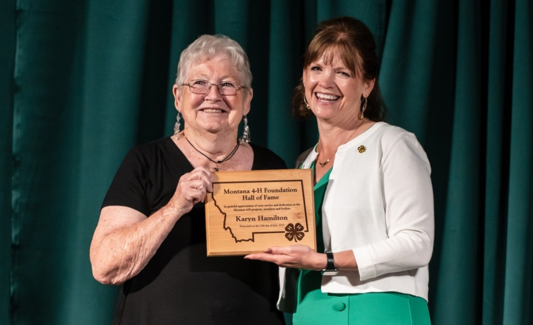 Karyn Hamilton recieving an award