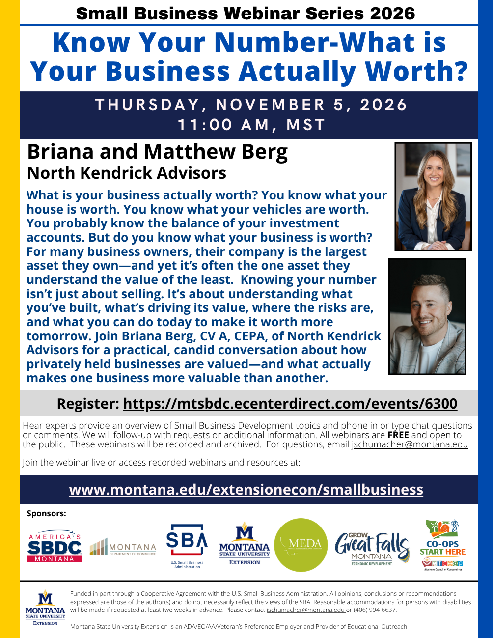 November 2026 Small Business Webinar Flyer November 2026 Small Business Webinar Flyer