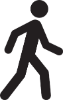 Stick man walking