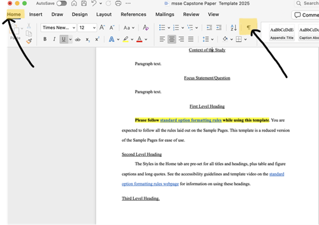 Tracking spacing on a mac