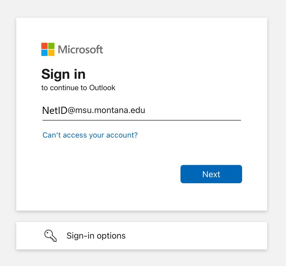 Outlook for Mac's Microsoft 365 login page.
