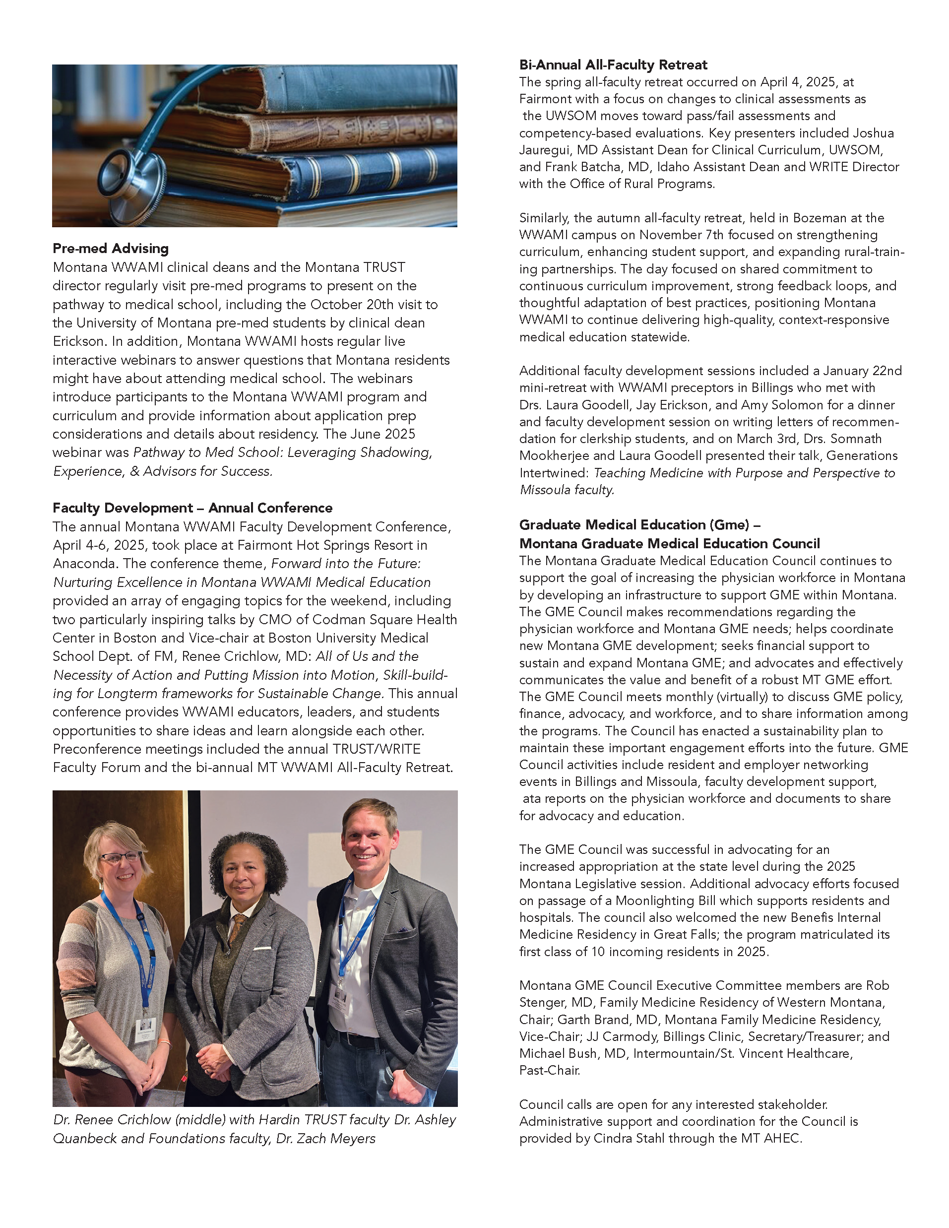 MT WWAMI Newsletter Executive Summary Page 5 MT WWAMI Newsletter Executive Summary Page 5